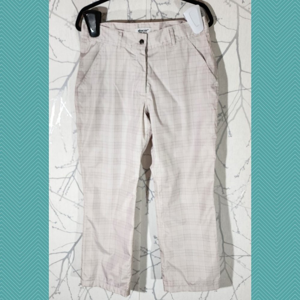 Abacus Silver Plaid Lined Straight Leg Golf Pants